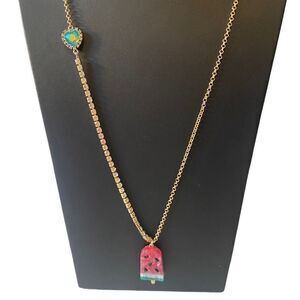 Betsey Johnson Watermelon Popsicle Pendant Necklace. Adorable!